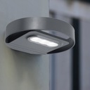 SOLÁRNA LAMPA LED NÁSTENNÝ SENZOR SÚMRAKU IP44 Farba odtiene sivej a striebornej