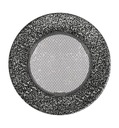Решетка каминная круглая, диаметр 150, черно-серебристая