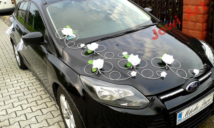 Dekoracja samochodu ozdoby na auto do ślubu ślub