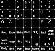 Naklejki na klawiature NIEMIECKIE język niemiecki