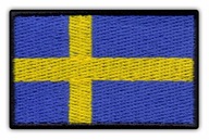 Švédsko - Nášivka Vlajka Švédska 3,5 x 5,5cm HAFT