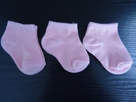 Skarpetki niemowlęce pastel pink 11-12 cm 3-pak