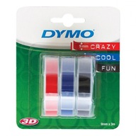 Páska DYMO 3D 9mm x 3m blister - 3ks mix farieb