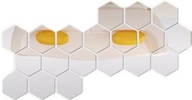 Zrkadlo Hexagon 8 ks akrylové rôzne kompozície