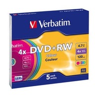 VERBATIM płyty DVD+RW 4.7GB 4x 5szt JEWEL Re-Rec