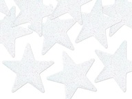 Hviezdy trblietavé biele 5 cm 8 ks HVIEZDIČKY