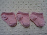 Stopki niemowlęce pastel pink 11-12 cm 3-pak