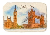 Magnes lodówkę pamiątka kamień LONDON LONDYN 159
