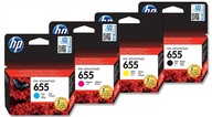 Tusze HP655 4szt DeskJet Ink Advantage 3525,4615,4625,5525,Advantage 6525