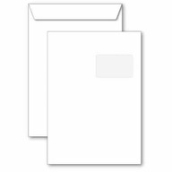 Samolepiace obálky biele C 4 250 s okienkom
