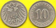 NIEMCY 10 Pfennig 1896 r. J