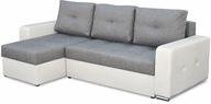Rohová sedacia súprava s funkciou spania do obývačky s úložným priestorom na posteľnú bielizeň Gladje Sivá
