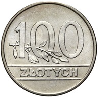 Poľsko - mineta - 100 zlatých 1990 - NOMINÁLNA HODNOTA A LISTY - MINCOVNE - UNC