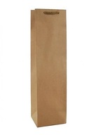 torba papierowa TOREBKI NA WINO wytrzymała EKO brązowa 11x9x40cm 50 sztuk