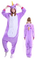 JEDNOROŽEC TEPLÁKOVÁ SÚPRAVA PREVLEK KIGURUMI PYŽAMO FIALOVÁ UNICORN XL