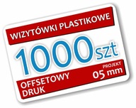 Wizytówki Plastikowe 05 mm 1000 szt Karty Rabatowe PCV Połyskowe CANVA