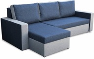 Rohová sedačka s funkciou spania 2x úložný box na posteľnú bielizeň pohovka Home Sivá/Granat