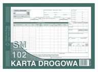 DRUK 801-1 KARTA DROGOWA SM/102 SAMOCHÓD CIĘŻAROWY