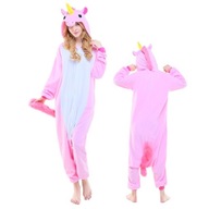 ONESIE JEDNOROŽEC TEPLÁKOVÁ SÚPRAVA PREVLEK KIGURUMI PYŽAMO RUŽOVÁ UNICORN PINK L