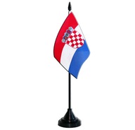 Flaga na biurko Chorwacja 10x15 cm Stojak 30 cm Flagi Chorwacji