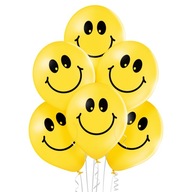 Balony Belbal Smileys uśmiech buźka emotikon żółte -6szt