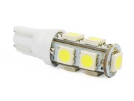 9 LED zastávky SMD 5050 T10 R10 W5W LED žiarovka
