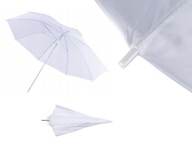 Parasolka biała 110cm ROZPRASZAJĄCA transparentna