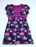 PUSSYCAT SUKIENKA DZIANINA KWIATY WEŁNA S 36