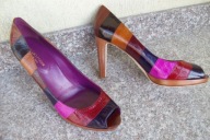 SERGIO ROSSI nr 40-41 włoskie czółenka skóra nowe