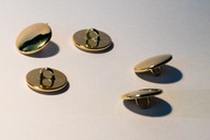 GUZIK METALOWY - JASNE ZŁOTO - guziki - 15 mm