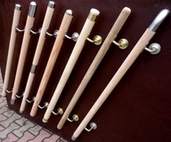 Poręcz drewniana Pochwyt chrom złoto okrągła omega