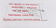bilet BŁĘKITNI Ropczyce - GALICJA Cisna 2007