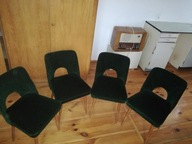 Krzesła PRL lata 60 po profesj renowacji tapicerki