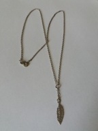 SREBRO- listek na łańcuszku-35 letni.