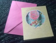 Urocza anglojęzyczna kartka urodzinowa 3D +koperta