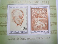 Węgry - Bela Bartok - kompozytor - Mi. bl.148 A **