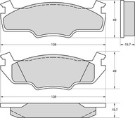 Klocki hamulcowe Volkswagen Santana/Scirocco/Jetta