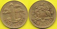 BARBADOS 5 Cents 1973 r.