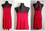 Tanio SUKIENKA 32/34 Czerwona cekiny impreza