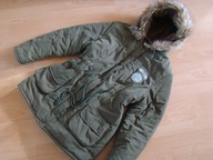 KURTKA PARKA KHAKI MILITARNA FUTERKO