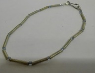 Srebrna bransoletka lata 90te niebieska