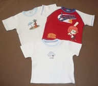 BLUZKI NA KRÓTKI RĘKAW 3 PAK stan idealny R.74/80 ~~ _Wyprzedaż_ ~~