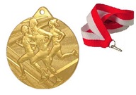 Zlatá medaila beží beží 50mm + stuha a tlač