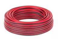 Przewód kabel głośnikowy 2x2,5mm 10m czer/cz(1448a