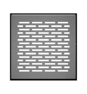 podlahová mriežka FLOOR 17x17 cm - brúsená 17/SZ