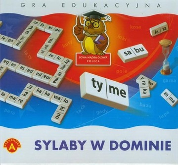 DOMINO GRA EDUKACYJNA DLA DZIECI KLOCKI SYLABY GRA