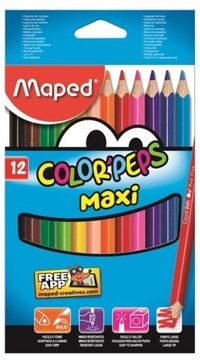 Мелки MAPED COLORPEPS JUMBO TRIANGULAR, 12 цветов 834010