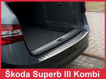 SKODA SUPERB 3 KOMBI Накладка на задний бампер