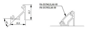 КОМПЛЕКТ GLAX LED УГЛОВОЙ ПРОФИЛЬ 2М + ЛАМПА GTV