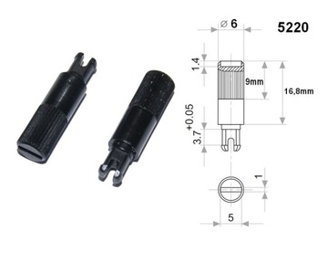 2x РУЧКА для ПОТЕНЦИОМЕТРА PIHER PT15 BLACK 5220 FV